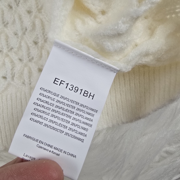 Anthropologie Molly Bracken Popcorn Knit Scrunch Sweater Medium - Picture 9 of 15